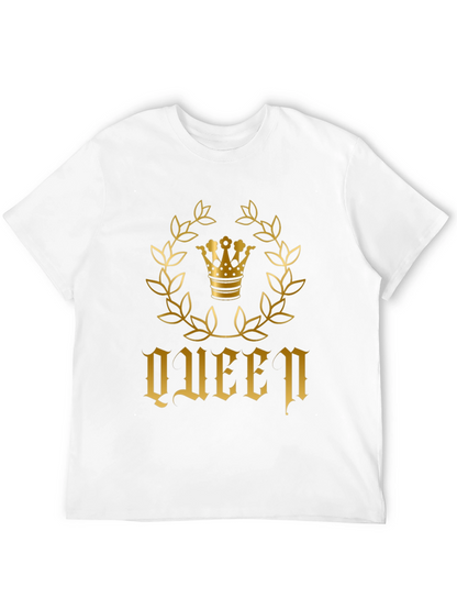 Queen Crown Graphic T-Shirt - Black