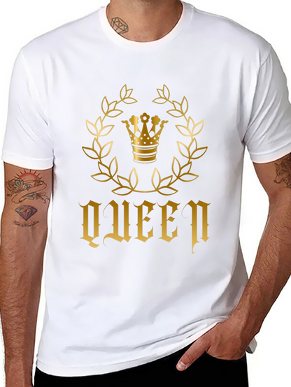 Queen Crown Graphic T-Shirt - Black