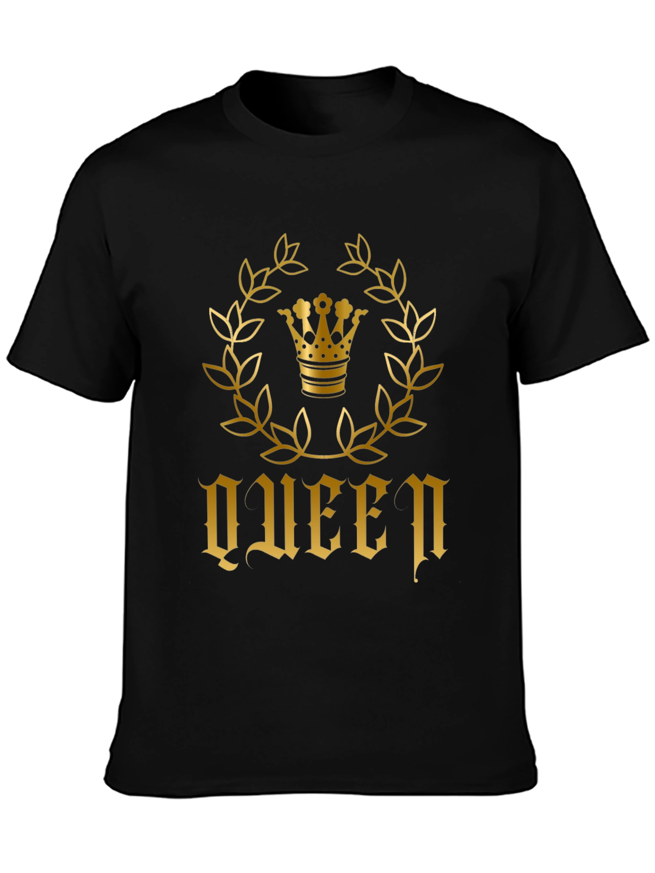 Queen Crown Graphic T-Shirt - Black
