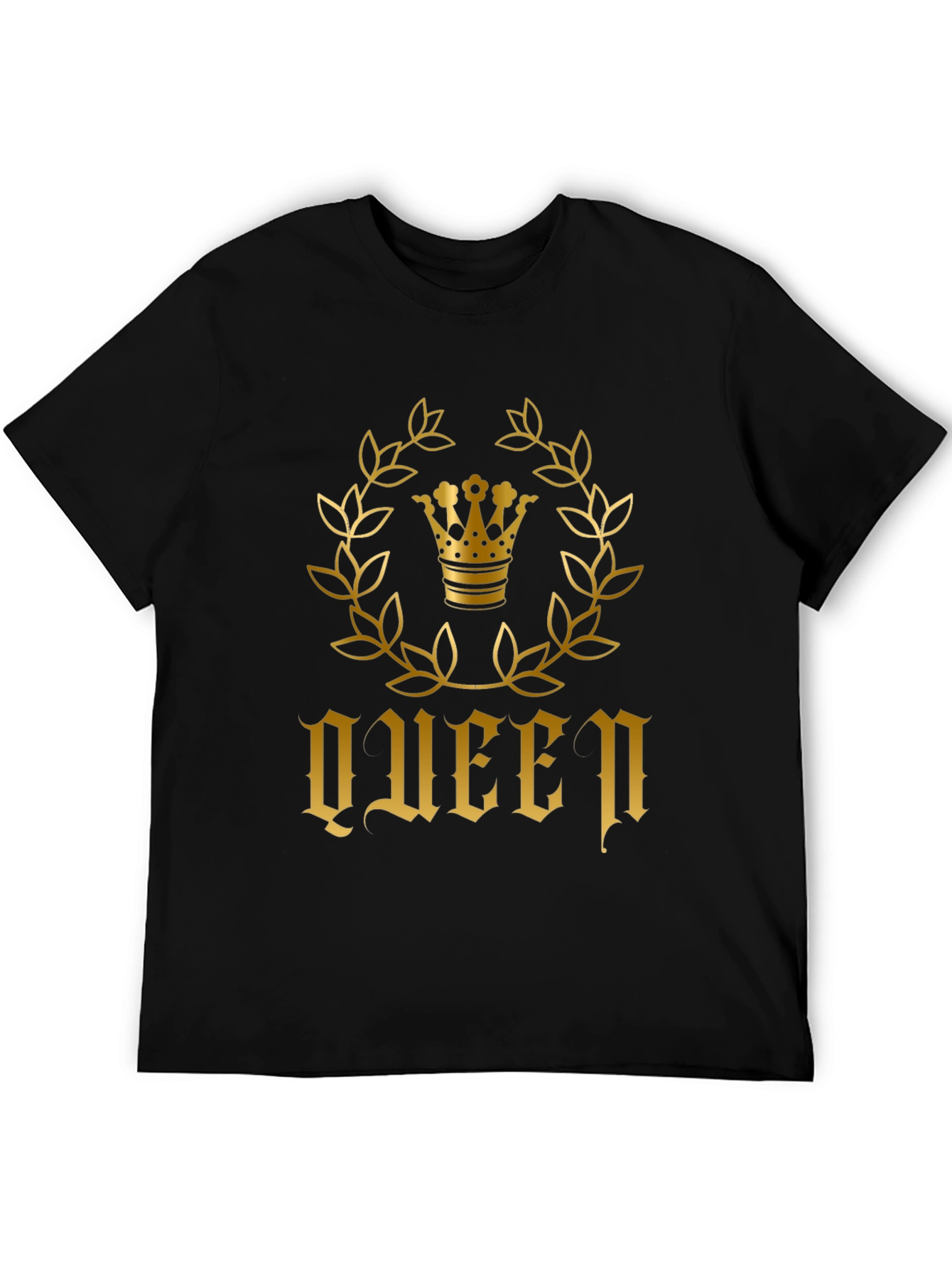 Queen Crown Graphic T-Shirt - Black