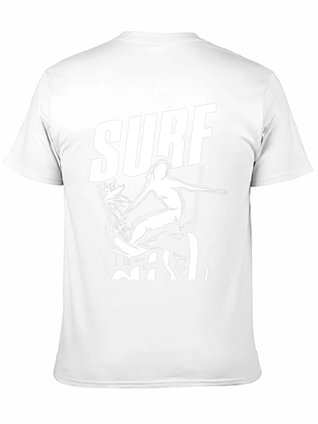 Surf Girl Graphic Tee - Black Cotton T-Shirt