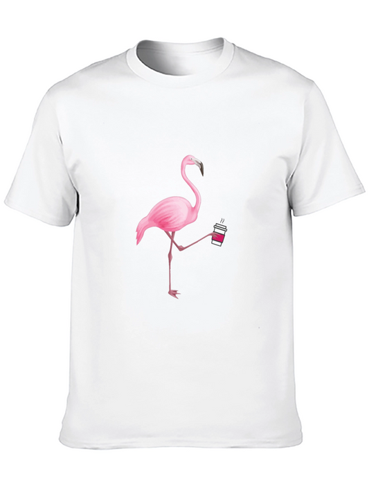 Flamingo Coffee Black T-Shirt