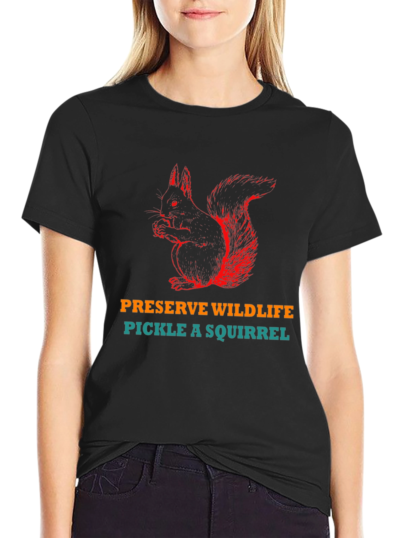 Preserve Wildlife Pickle A Squirrel Graphic T-Shirt