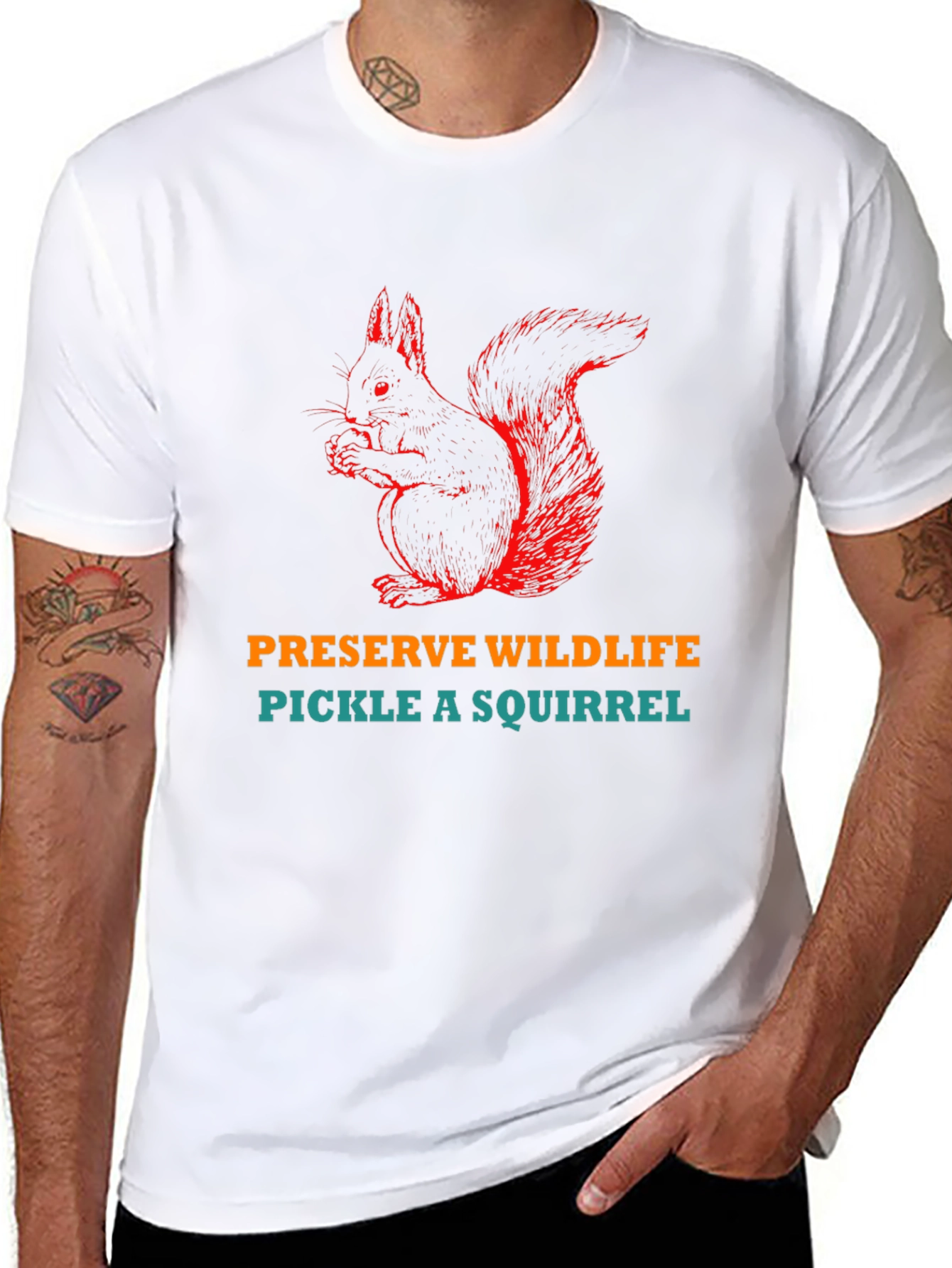 Preserve Wildlife Pickle A Squirrel Graphic T-Shirt