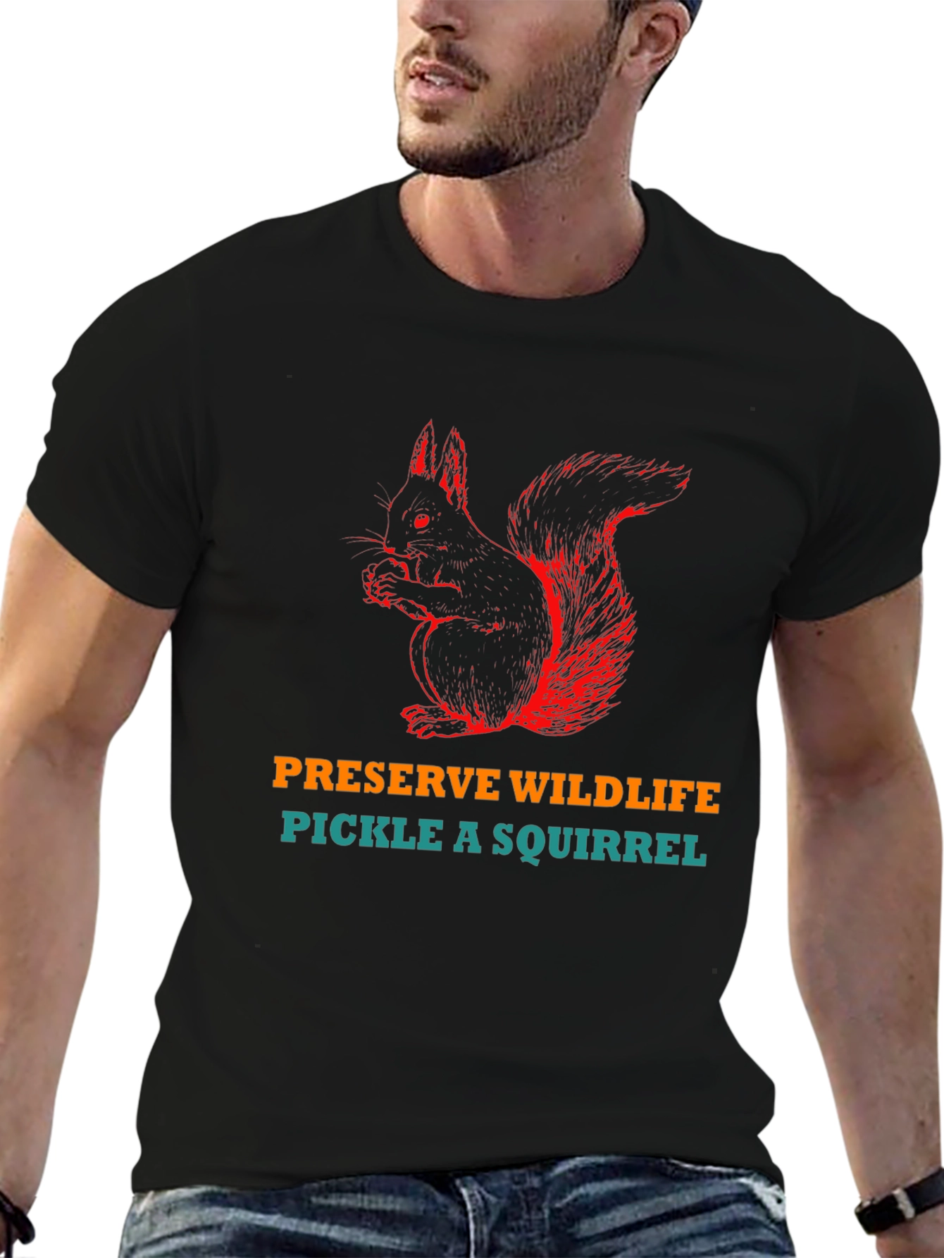 Preserve Wildlife Pickle A Squirrel Graphic T-Shirt