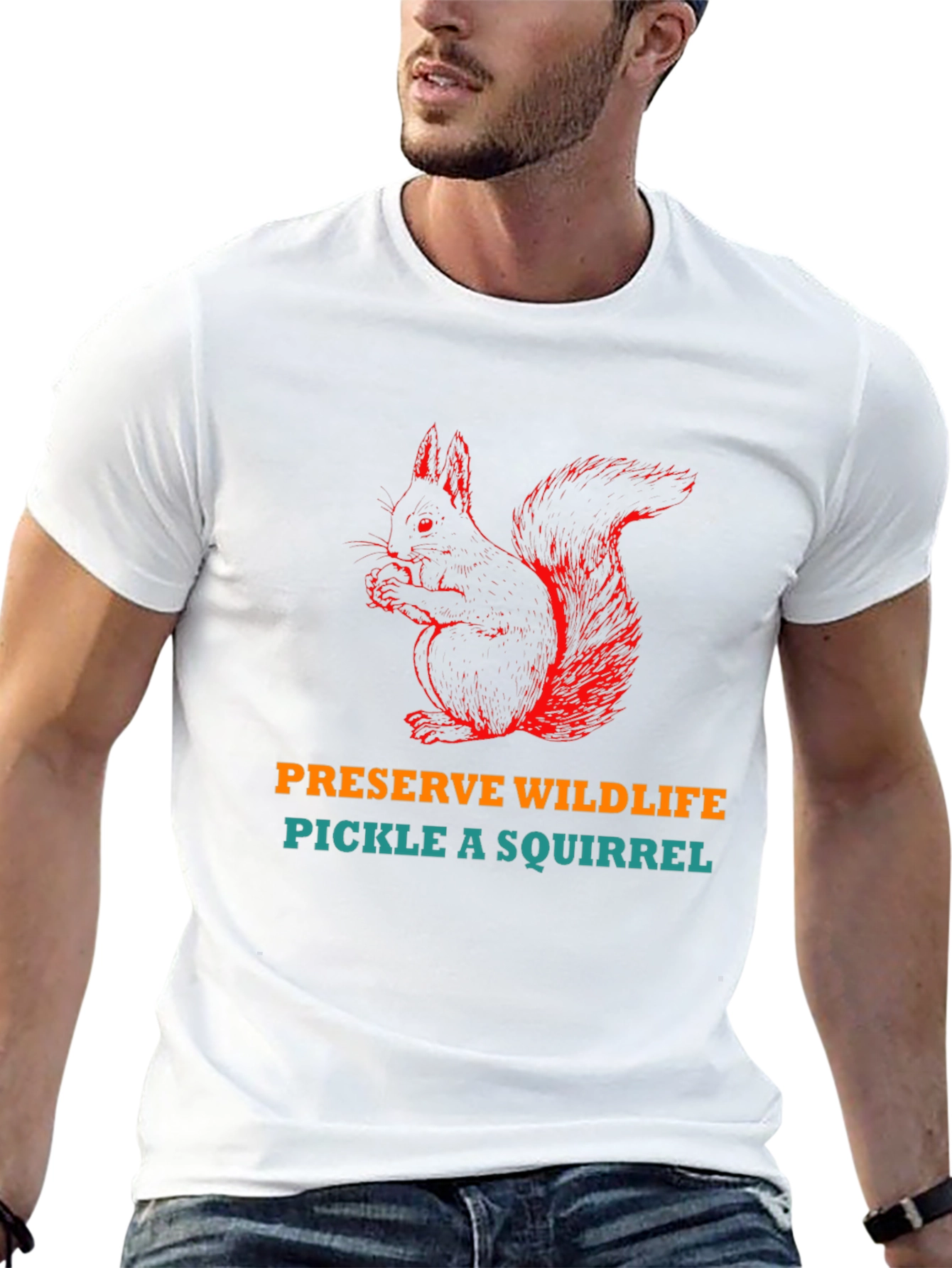 Preserve Wildlife Pickle A Squirrel Graphic T-Shirt