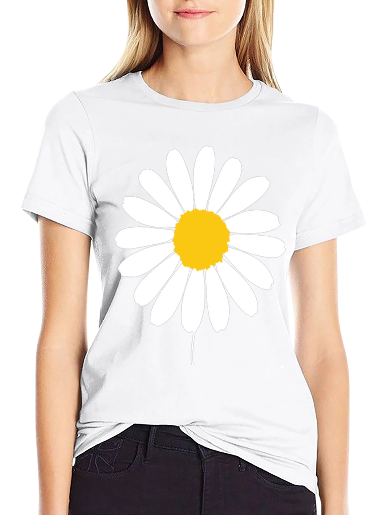 Daisy Graphic Black T-Shirt