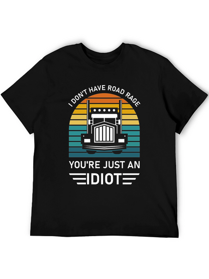 Road Rage Trucker Humor Graphic T-Shirt