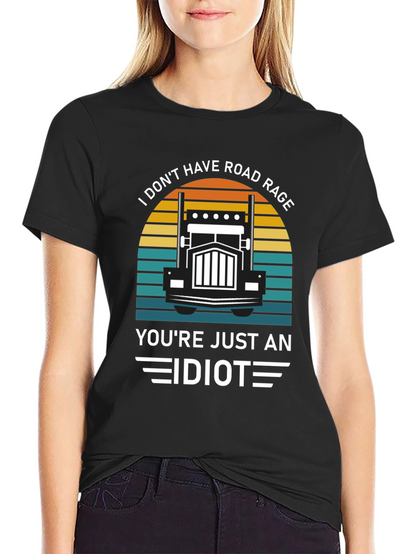 Road Rage Trucker Humor Graphic T-Shirt