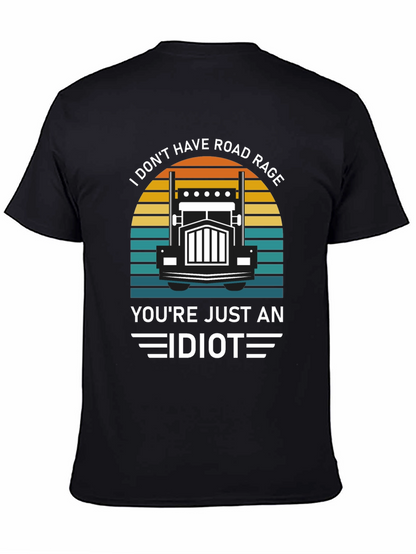Road Rage Trucker Humor Graphic T-Shirt