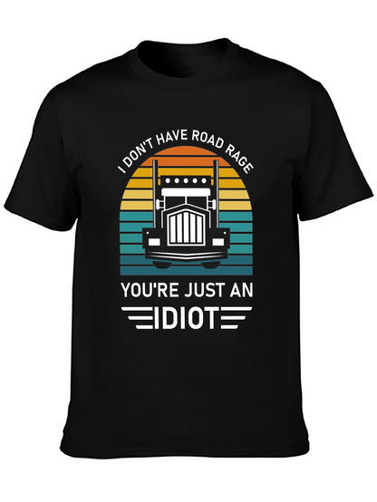 Road Rage Trucker Humor Graphic T-Shirt
