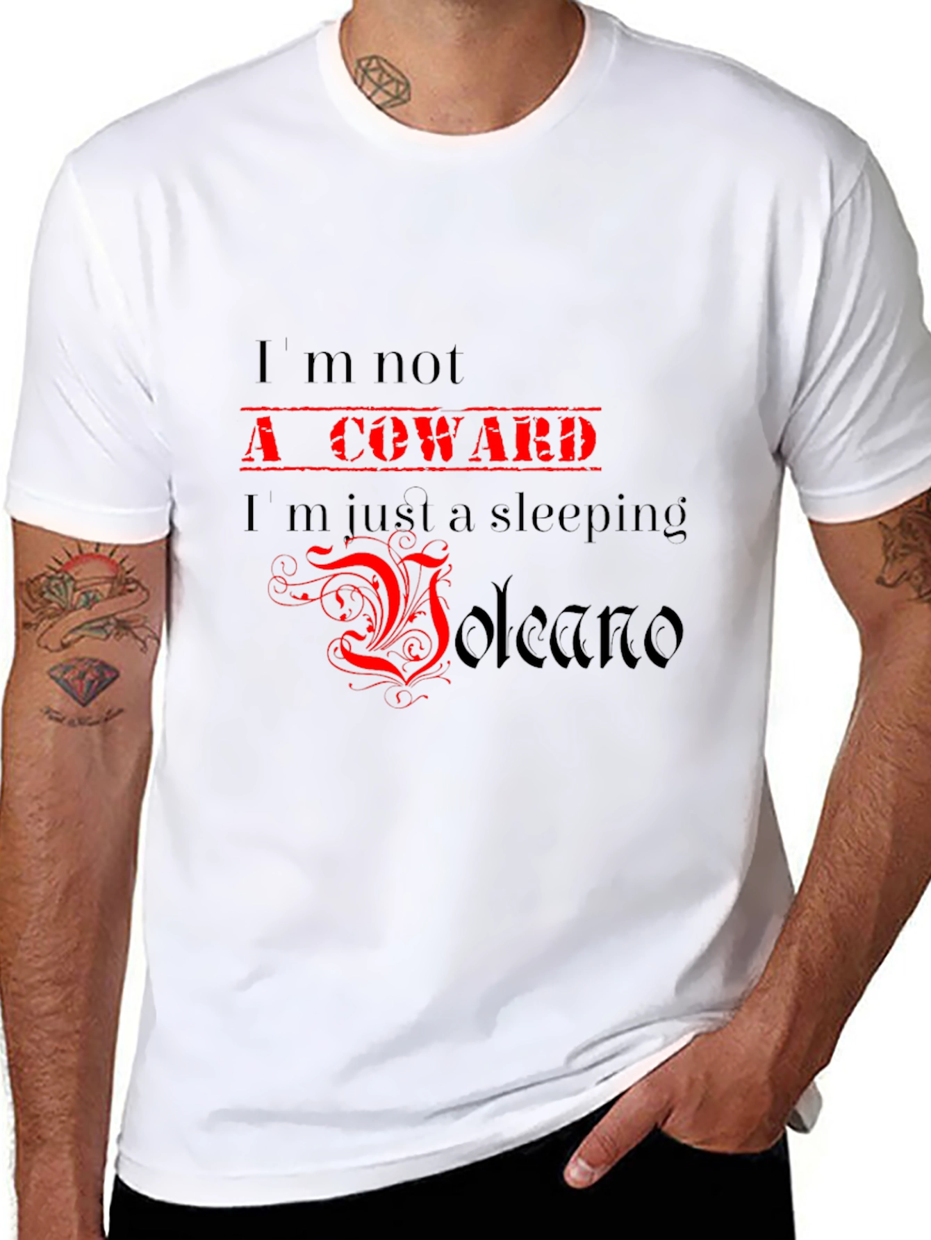 Sleeping Volcano Graphic Tee - Bold Statement T-Shirt