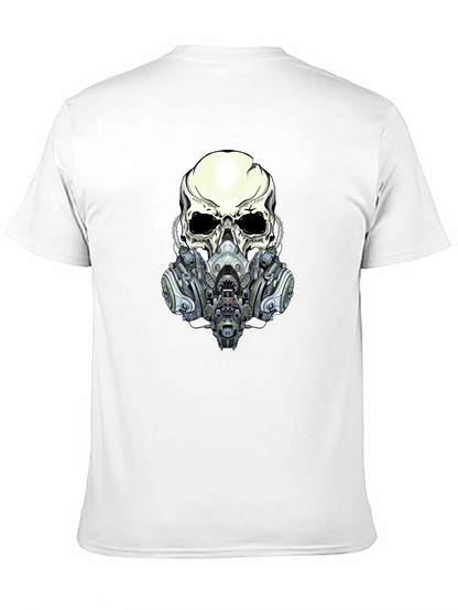 Skull Gas Mask Graphic Tee - Edgy Style