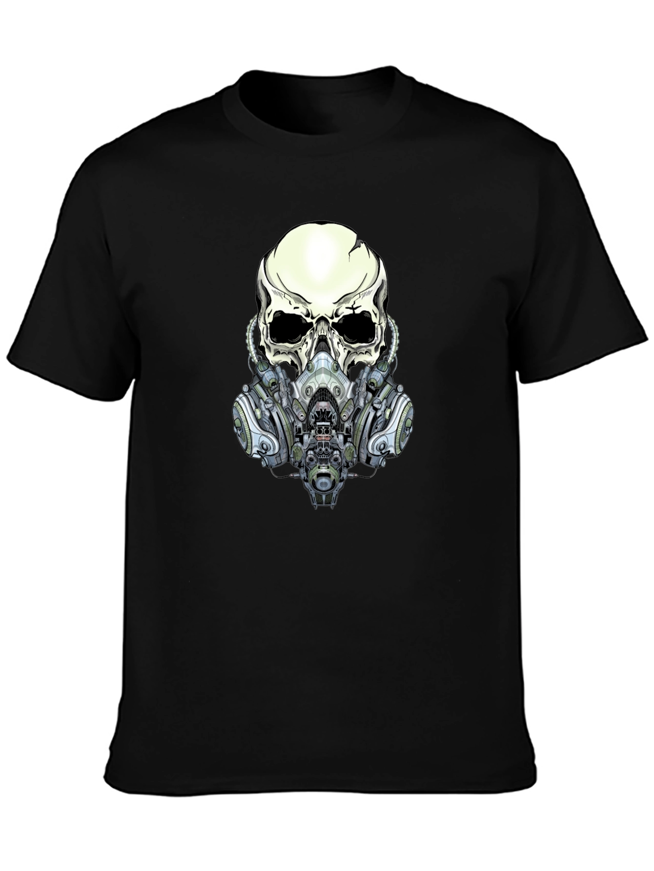 Skull Gas Mask Graphic Tee - Edgy Style