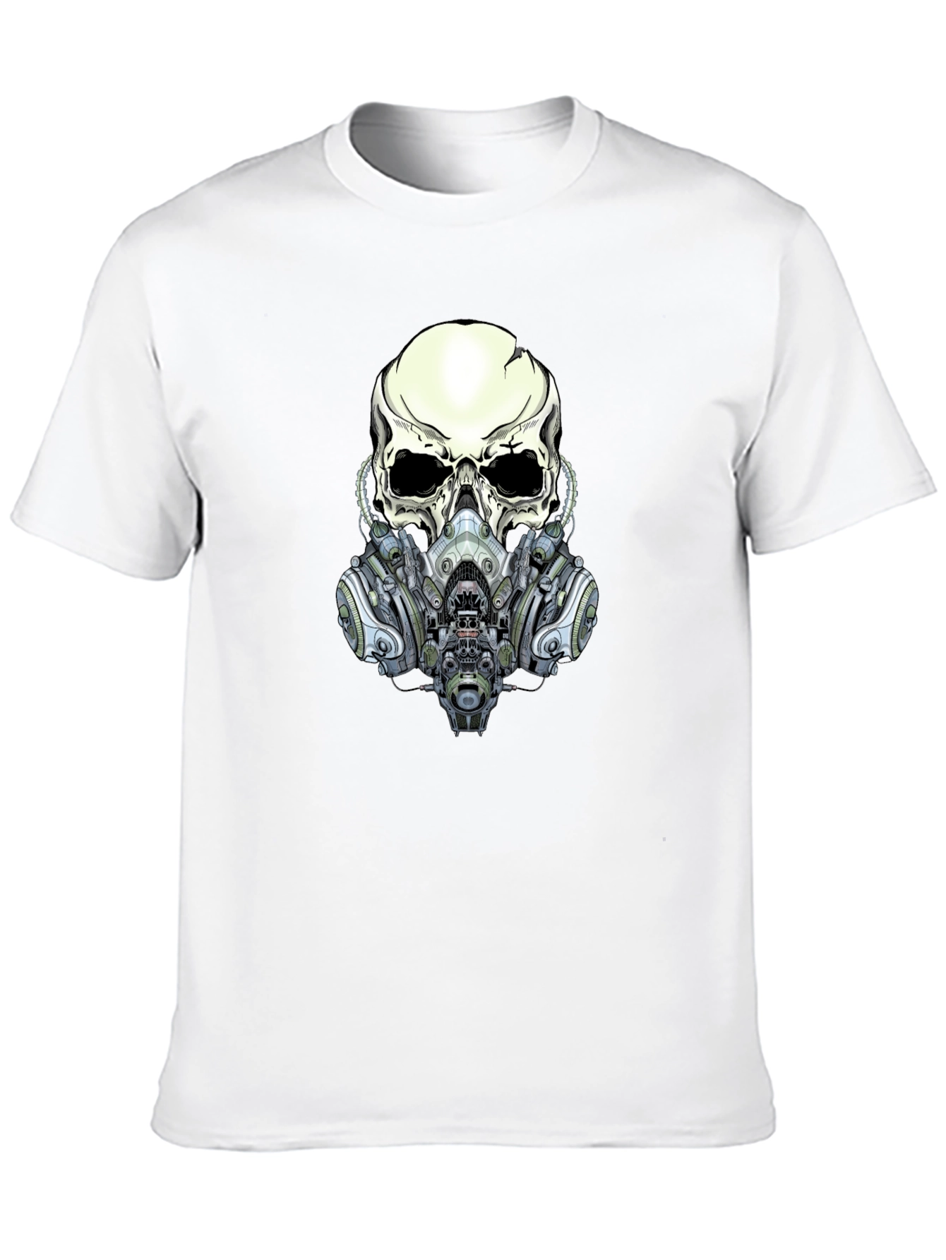 Skull Gas Mask Graphic Tee - Edgy Style