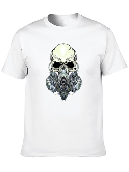 Skull Gas Mask Graphic Tee - Edgy Style