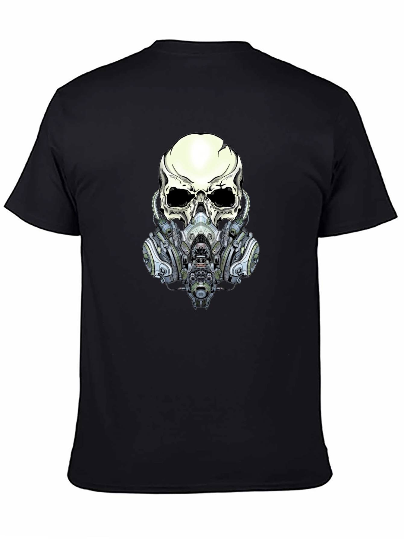 Skull Gas Mask Graphic Tee - Edgy Style