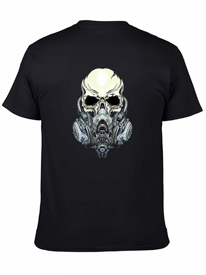 Skull Gas Mask Graphic Tee - Edgy Style