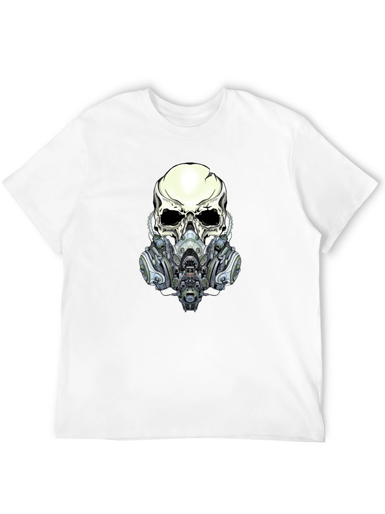 Skull Gas Mask Graphic Tee - Edgy Style