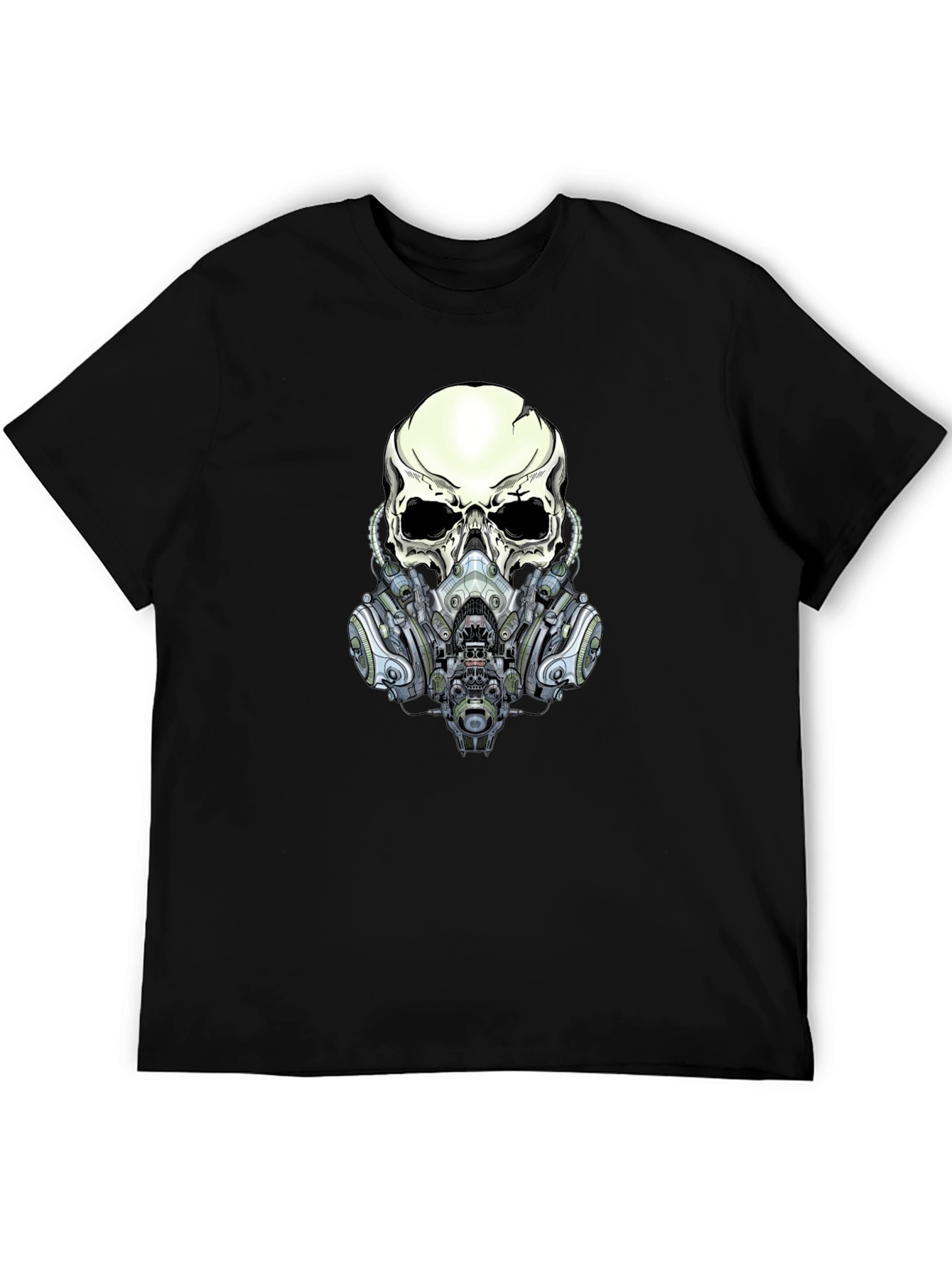 Skull Gas Mask Graphic Tee - Edgy Style