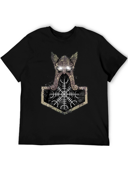 Viking Hammer Graphic Tee - Black