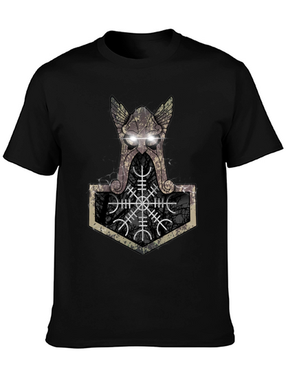 Viking Hammer Graphic Tee - Black