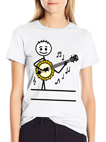 Banjo Player Graphic Tee - Musicians Humor T-Shirt