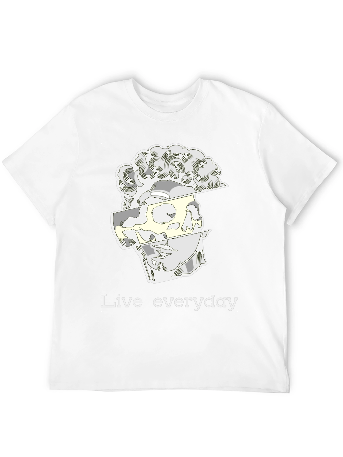 Live Everyday Graphic Print Black T-Shirt