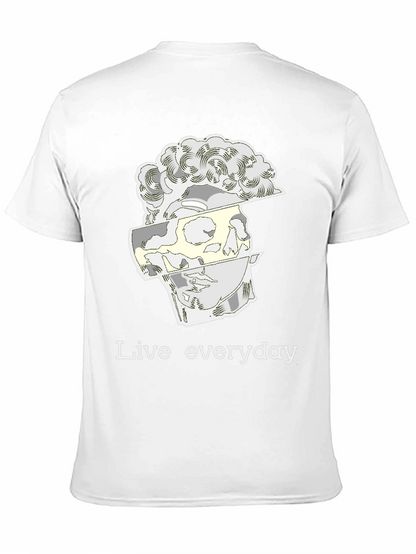 Live Everyday Graphic Print Black T-Shirt