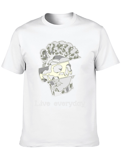 Live Everyday Graphic Print Black T-Shirt