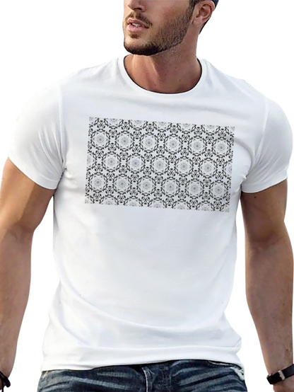 Elegant Black Patterned T-Shirt