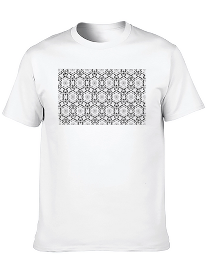 Elegant Black Patterned T-Shirt