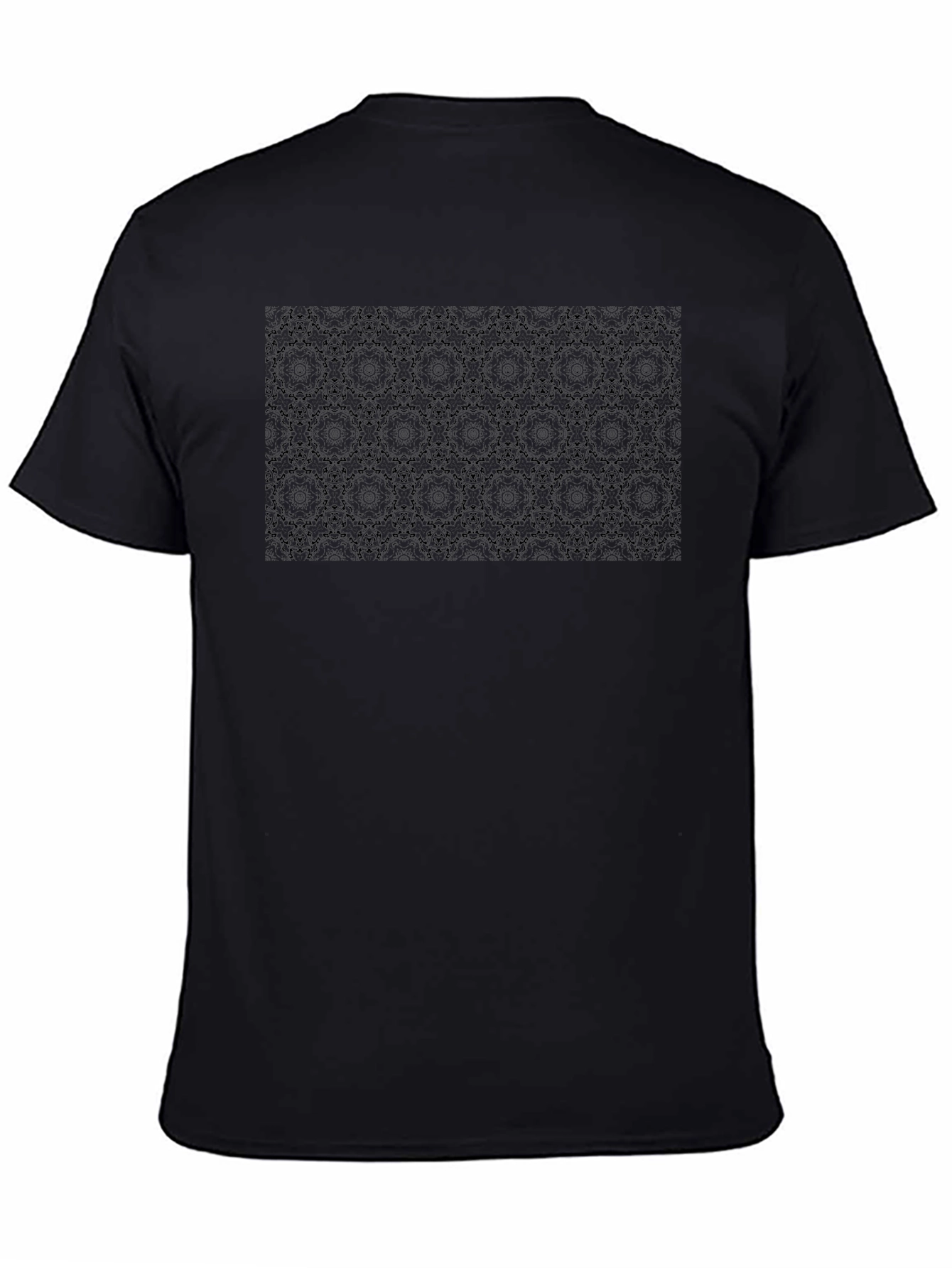 Elegant Black Patterned T-Shirt