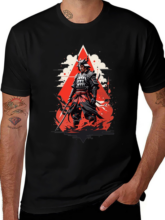 Samurai Graphic Tee - Bold Japanese Warrior Design