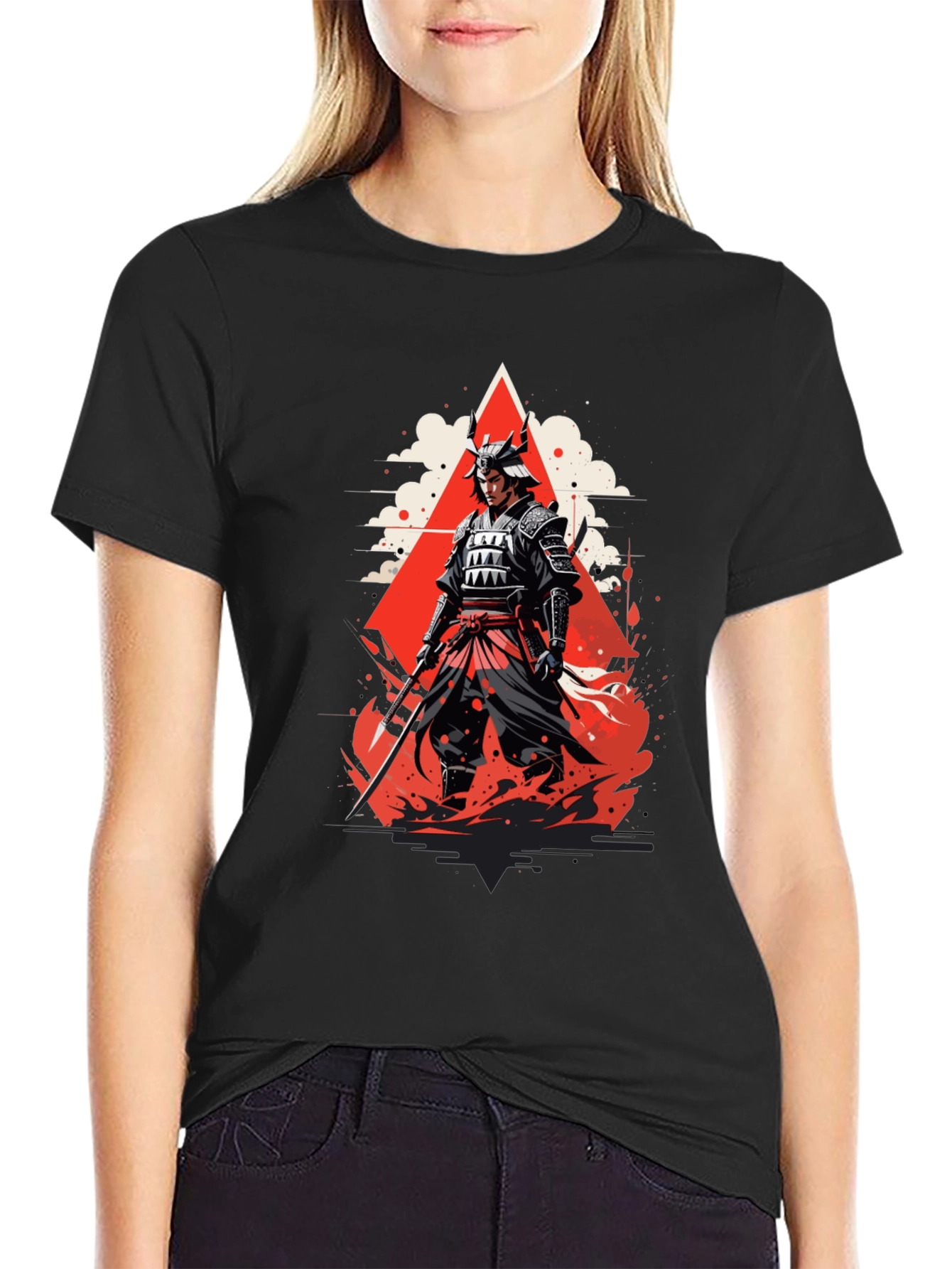 Samurai Graphic Tee - Bold Japanese Warrior Design