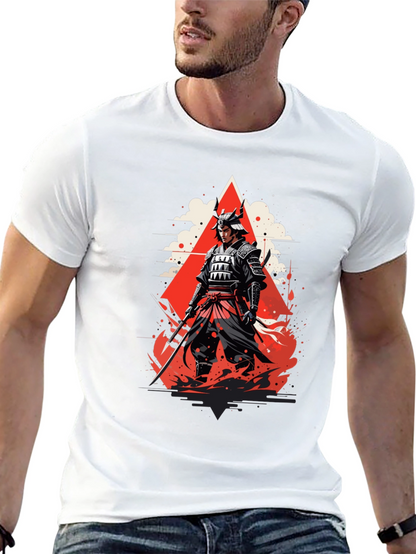 Samurai Graphic Tee - Bold Japanese Warrior Design