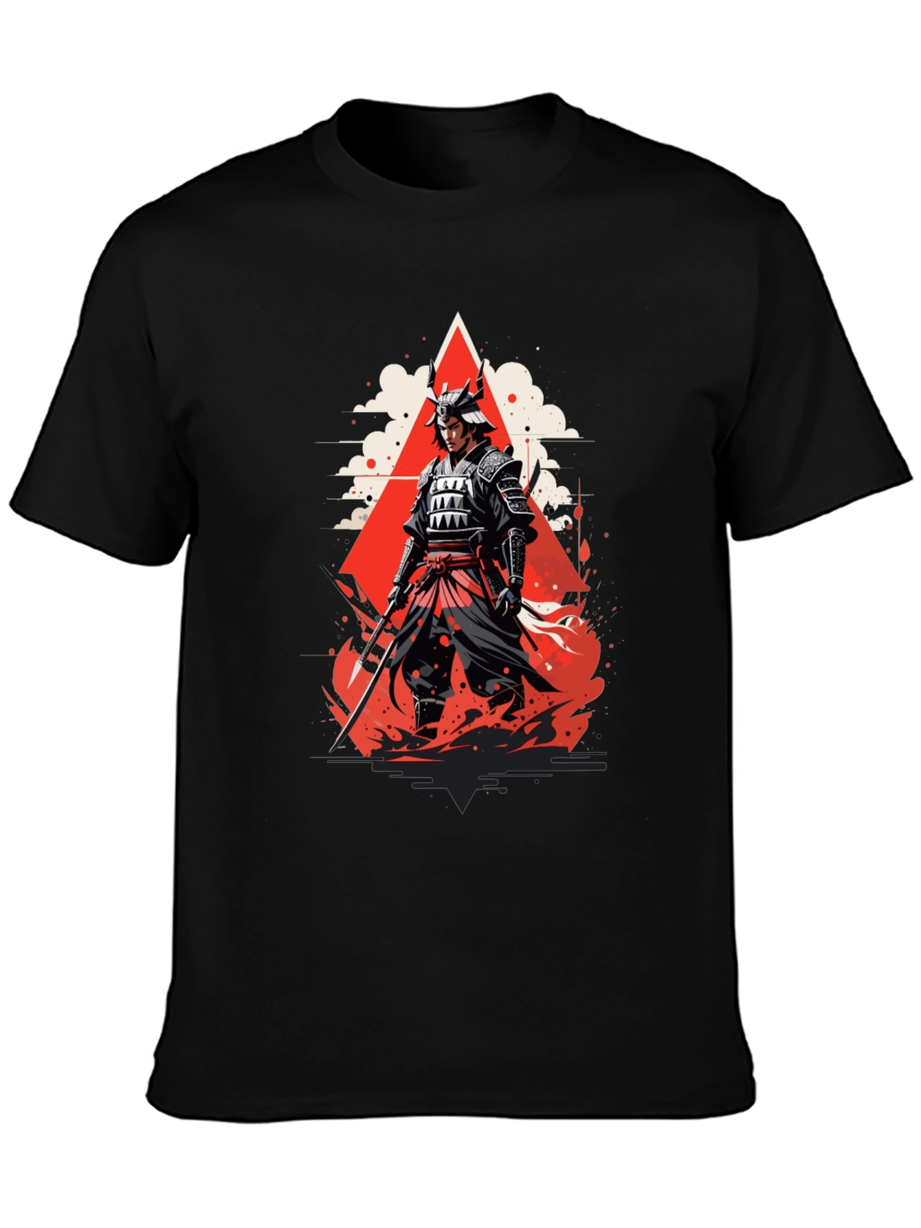 Samurai Graphic Tee - Bold Japanese Warrior Design