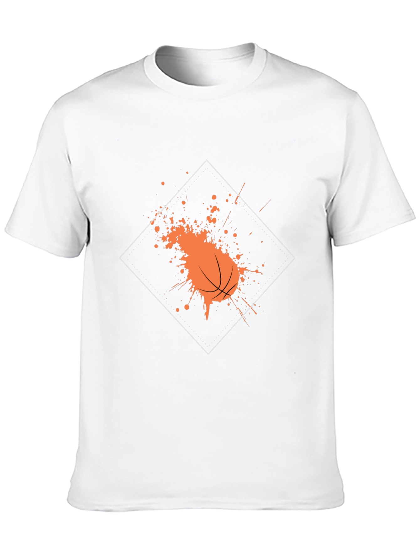 Basketball Splatter Graphic Tee - Trendy Black Shirt