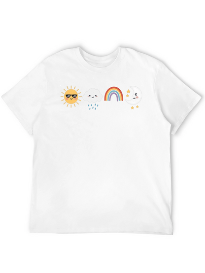 Sun Cloud Rainbow Moon Graphic Tee