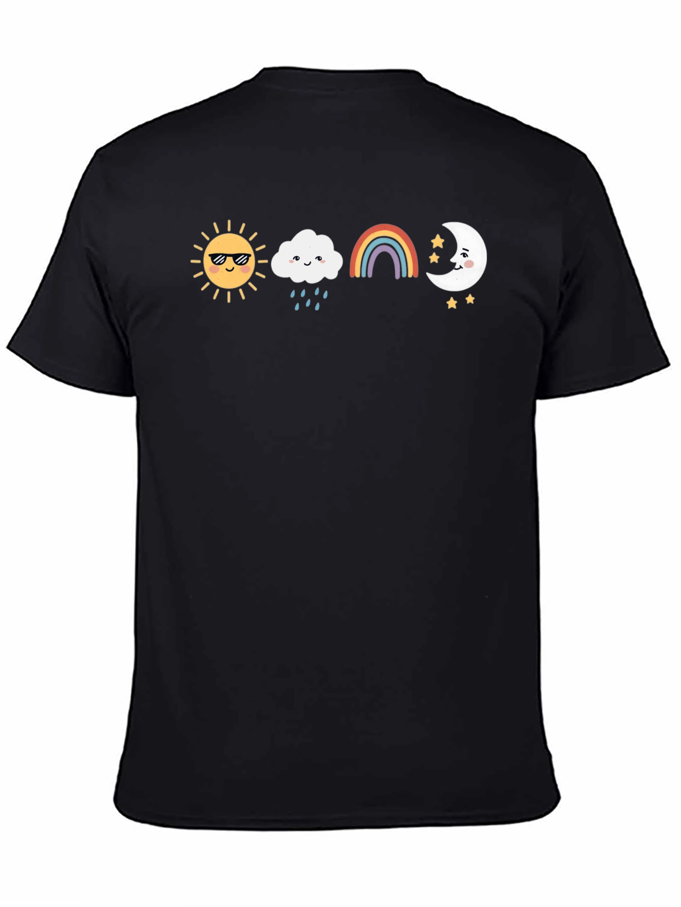Sun Cloud Rainbow Moon Graphic Tee
