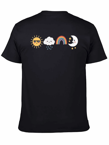 Sun Cloud Rainbow Moon Graphic Tee