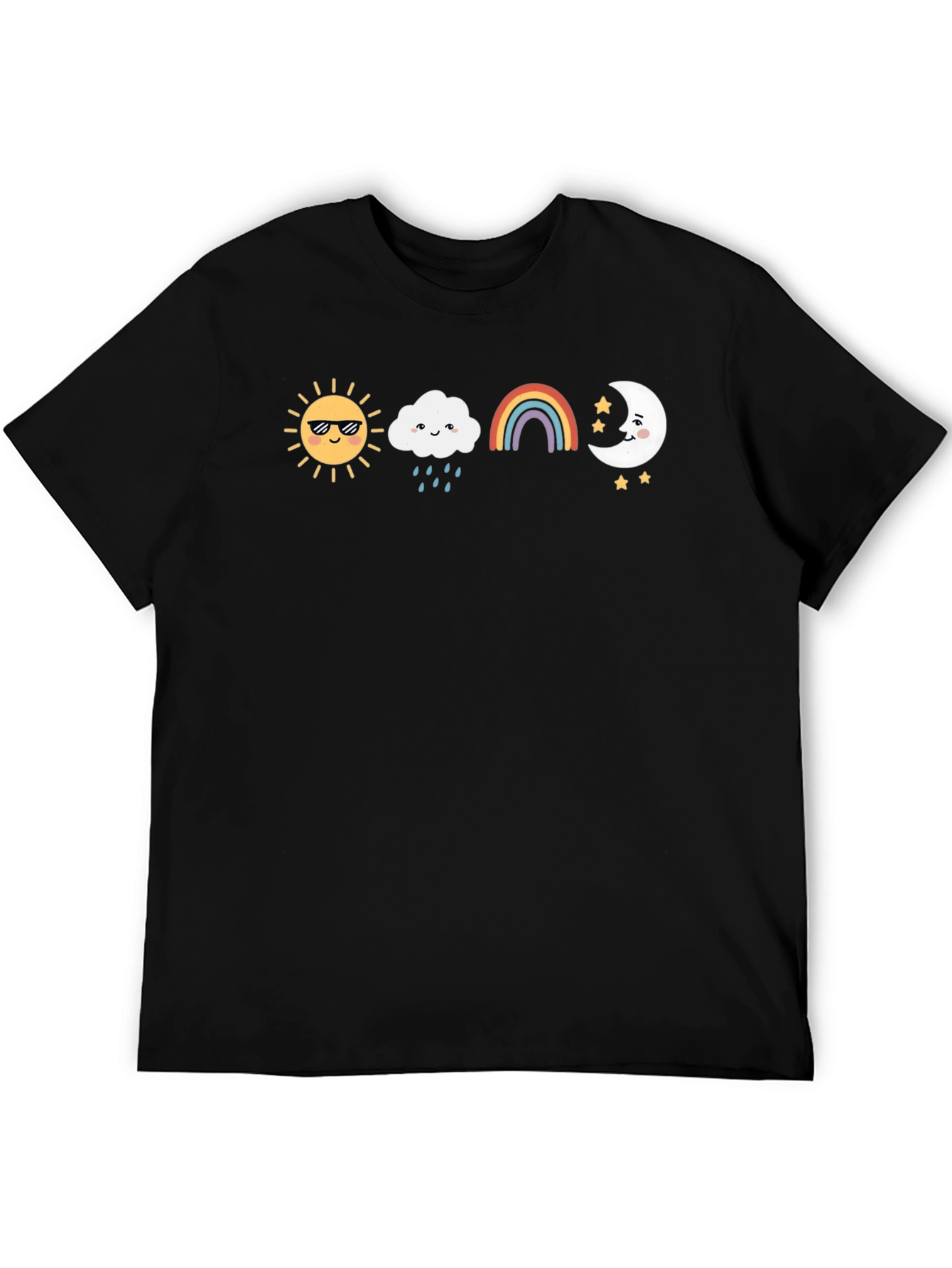 Sun Cloud Rainbow Moon Graphic Tee