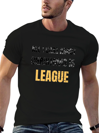 League Christmas Black T-Shirt