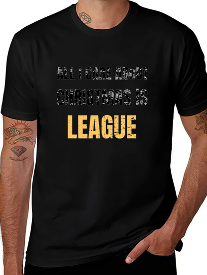 League Christmas Black T-Shirt