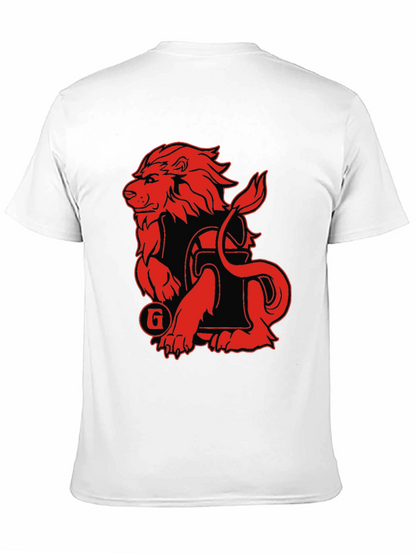 Lion Graphic Print T-Shirt - Black