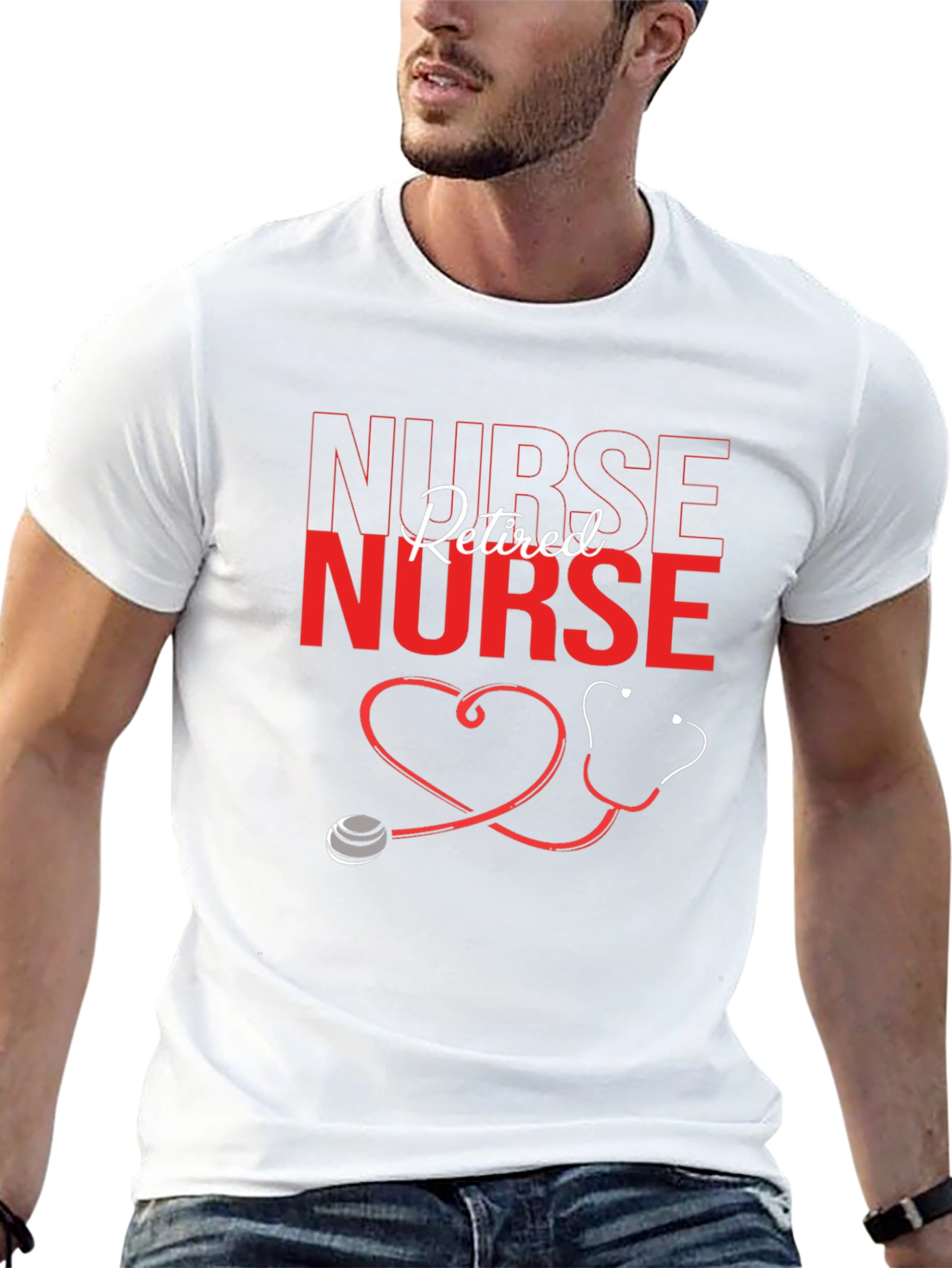 Retired Nurse Graphic T-Shirt - Black