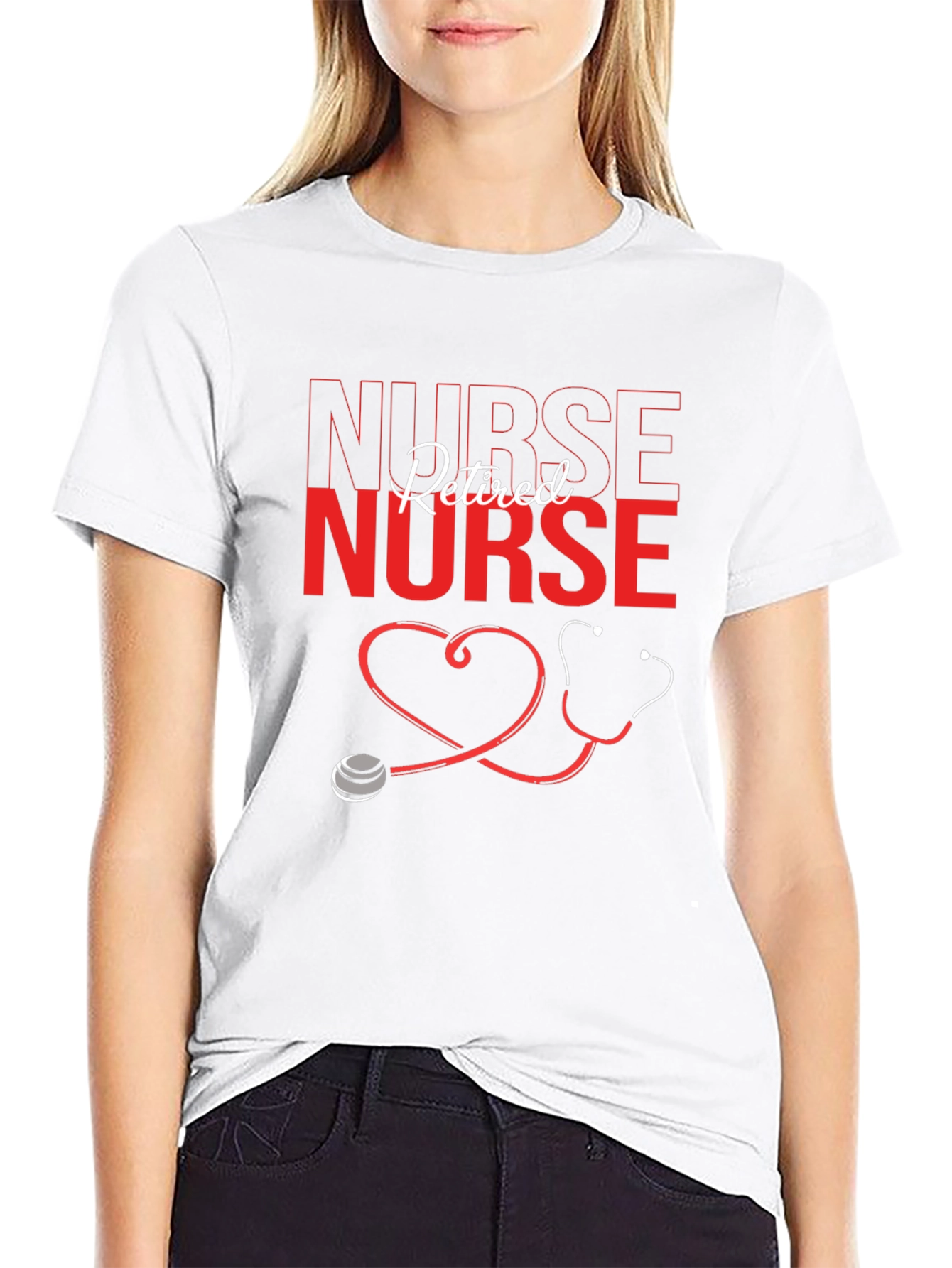 Retired Nurse Graphic T-Shirt - Black