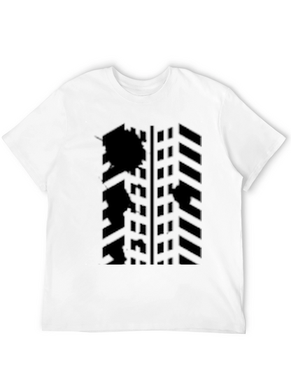 Abstract Geometric Black Graphic Tee
