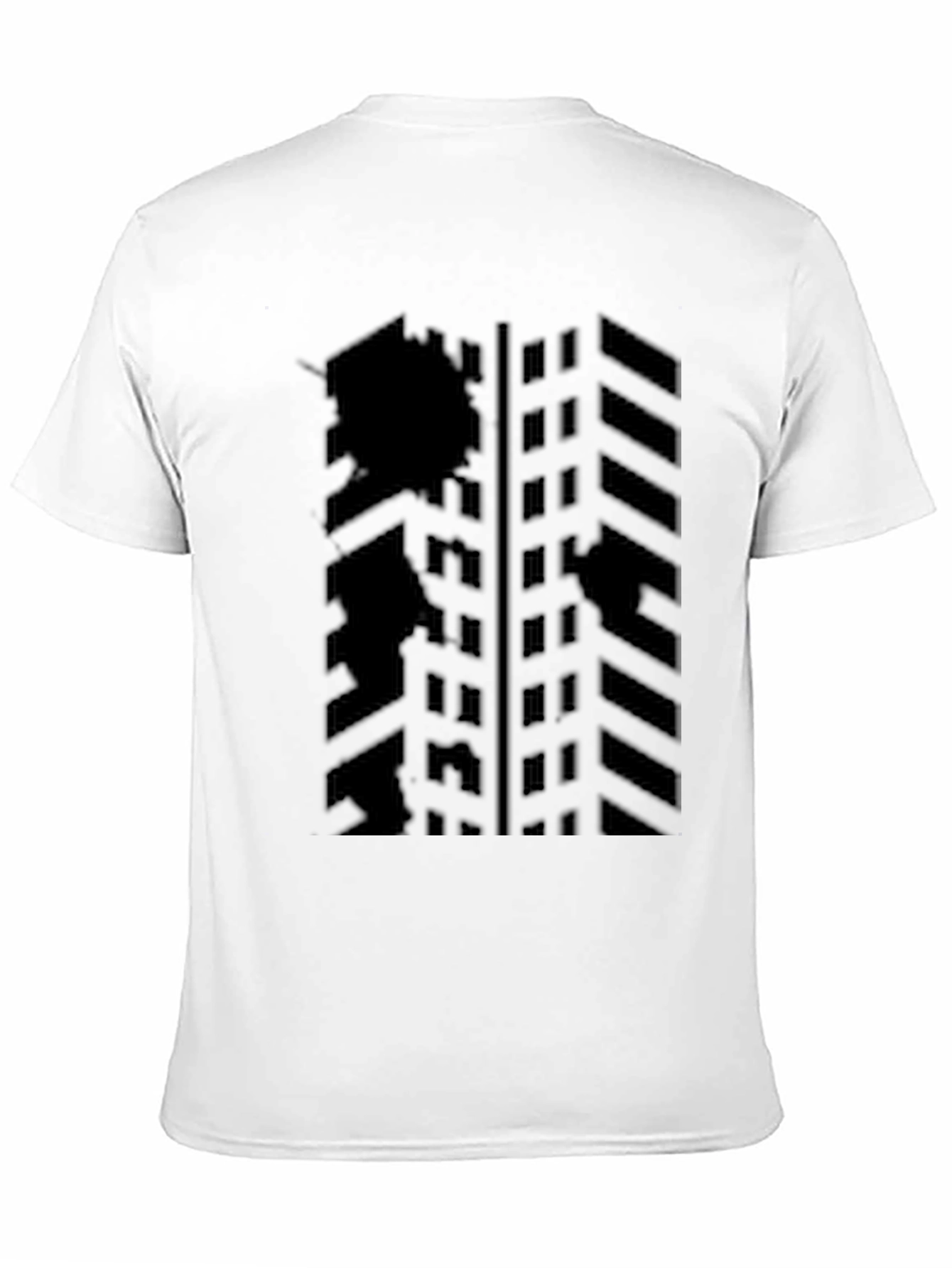 Abstract Geometric Black Graphic Tee