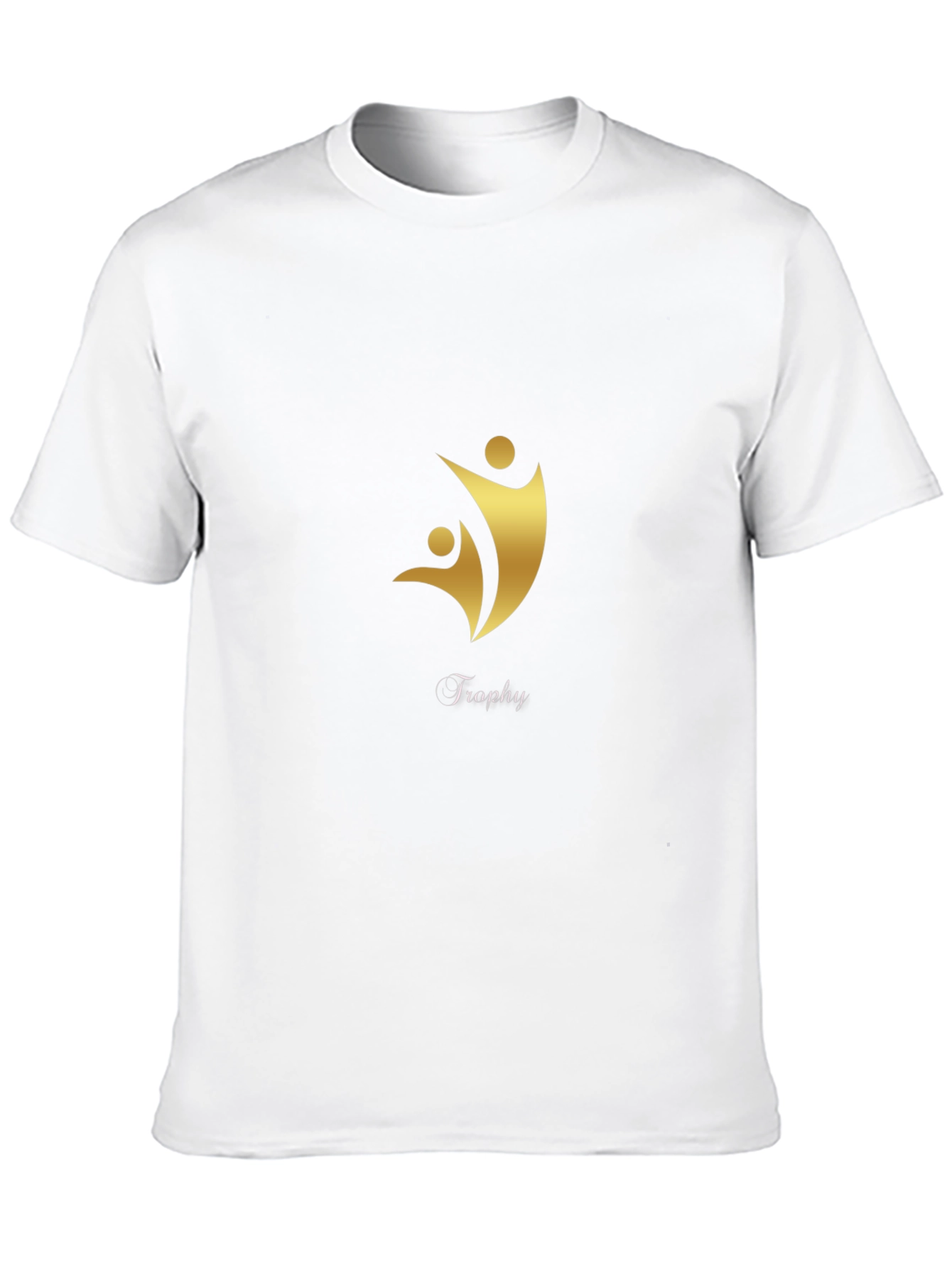 Black T-Shirt with Gold Trophy Graphic